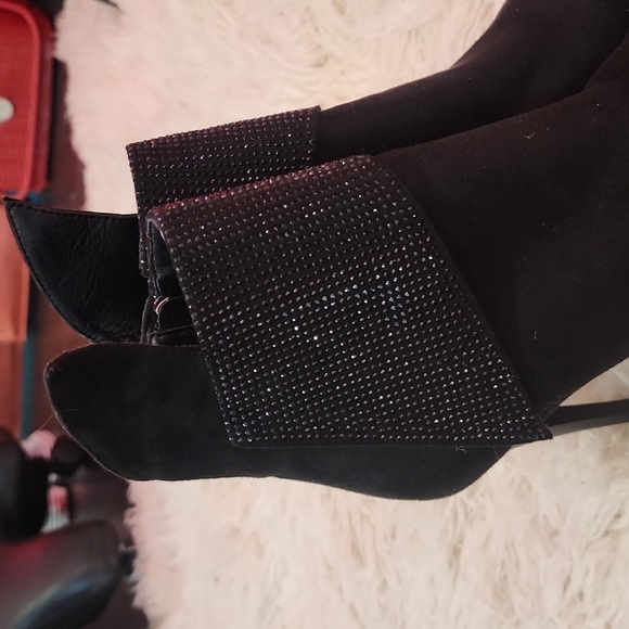 NEW! Atalina ADY0124 Suede Pointed Toe High Heel Ankle Dress Boot - Picture 5 of 9